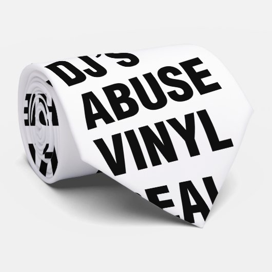 REAL DJ's MISSBRAUCH VINYL Krawatte (Gerollt)
