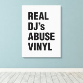 REAL DJ's MISSBRAUCH VINYL Leinwanddruck (Insitu (Holzboden))
