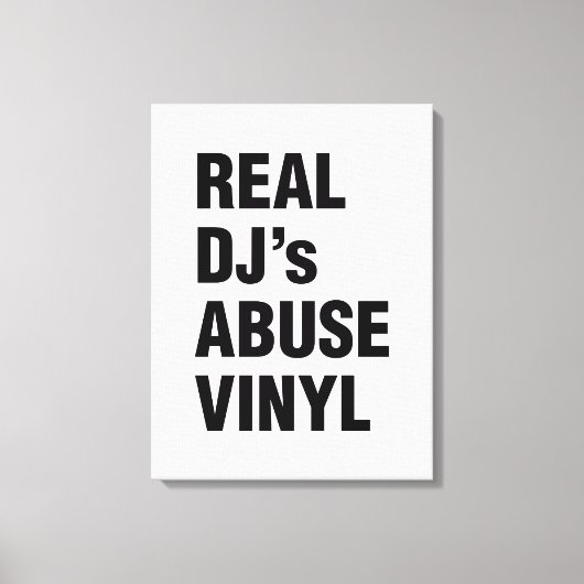 REAL DJ's MISSBRAUCH VINYL Leinwanddruck (Vorderseite)