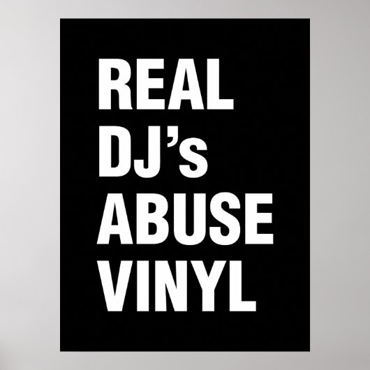 REAL DJ's MISSBRAUCH VINYL Poster (Vorne)