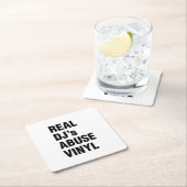 REAL DJ's MISSBRAUCH VINYL Rechteckiger Pappuntersetzer (Vor Ort)