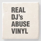 REAL DJ's MISSBRAUCH VINYL Steinuntersetzer (Vorderseite)