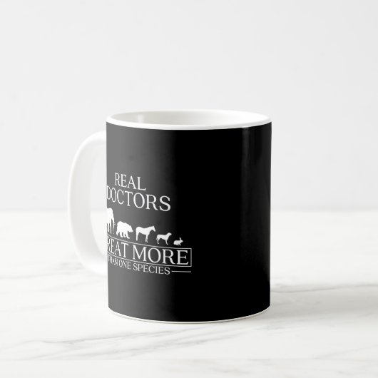 Real Doctors Veterinary Vet Tech Animal Kaffeetasse (Vorderseite Links)