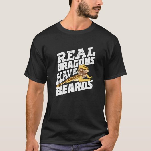 Real Dragons Have Beards Bearded Dragon Premium T-Shirt (Vorderseite)