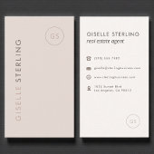 Real Estate Agent Blush Pink Minimalist Modern Visitenkarte