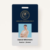 Real Estate Agent | Custom Logo Property Branding Ausweis (Vorderseite)