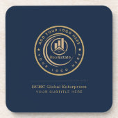 Real Estate Agent | Custom Logo Property Branding Getränkeuntersetzer (Vorderseite)