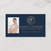 Real Estate Agent | Custom Logo Property Branding Visitenkarte (Vorderseite)