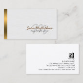 Real Estate Agent Faux Gold Monogram Visitenkarte (Vorne/Hinten)