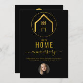Real Estate Agent Happy Home Anniversary Mitteilungskarte (Vorne/Hinten)