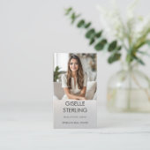 Real Estate Agent Luxury Metallic Photo  Visitenkarte (Stehend Vorderseite)