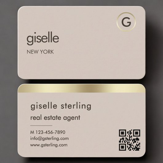 Real Estate Agent Neutral QR Code Visitenkarte