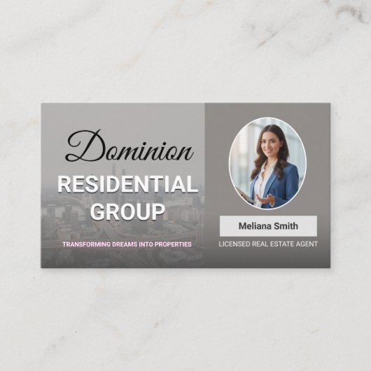 Real estate agent, Real estate company, Realtor Bu Visitenkarte (Vorderseite)