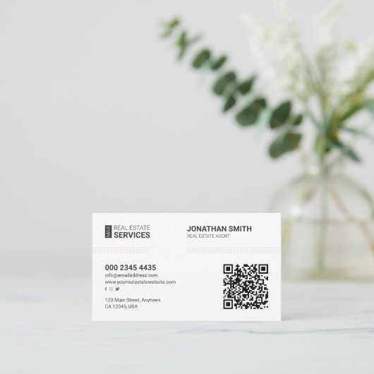 Real estate agent, Real estate company, Realtor Visitenkarte (Stehend Vorderseite)