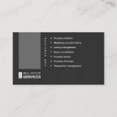 Real estate agent, Real estate company, Realtor Visitenkarte (Rückseite)