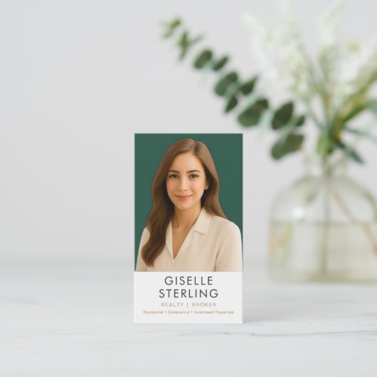 Real Estate Agent Realtor Broker  Visitenkarte (Stehend Vorderseite)