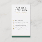 Real Estate Agent Realtor Broker  Visitenkarte (Rückseite)