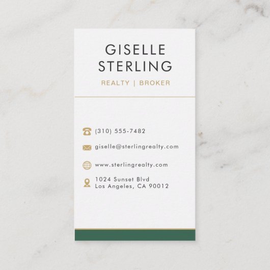 Real Estate Agent Realtor Broker  Visitenkarte (Rückseite)