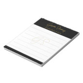 Real Estate Black Gold Script Luxury Professional Notizblock (Rotiert)