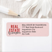 REAL ESTATE Blush Pink Script Photo Realtor Return (Insitu)
