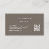 Real Estate Broker Logo Photo QR Visitenkarte (Rückseite)