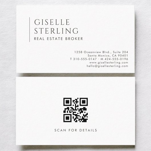 Real Estate Broker Modern Professional QR Code Visitenkarte