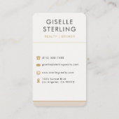 Real Estate Broker Neutral Beige Visitenkarte (Rückseite)