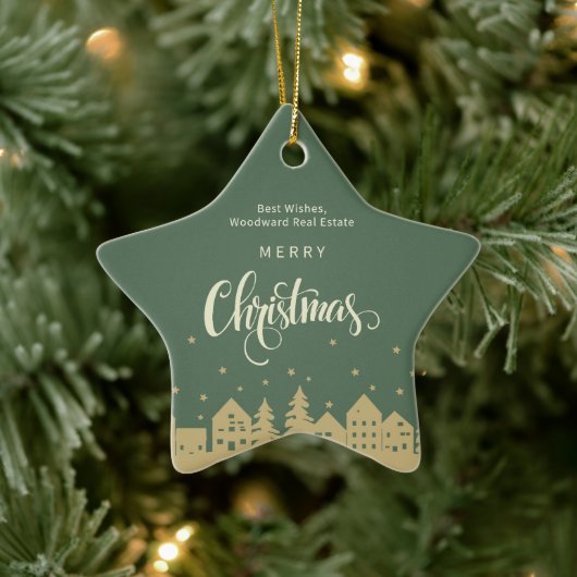 Real Estate Christmas | Budget Home Decor Retro Keramik Ornament (Baum)