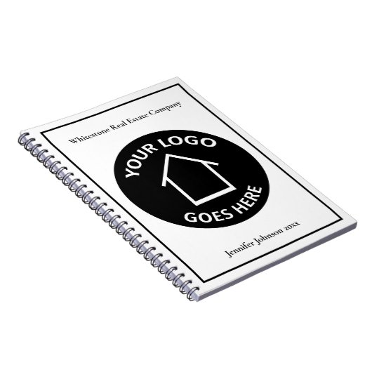 Real Estate Company Add Your Custom Logo Realtor Notizblock (Rechte Seite)