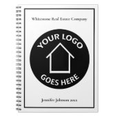 Real Estate Company Add Your Custom Logo Realtor Notizblock (Vorderseite)