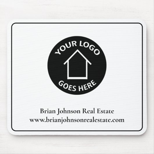 Real Estate Company Add Your Logo Simple Realtor Mousepad (Vorne)