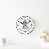 Real Estate Company Customized Realtor Logo Runde Wanduhr (Zuhause)