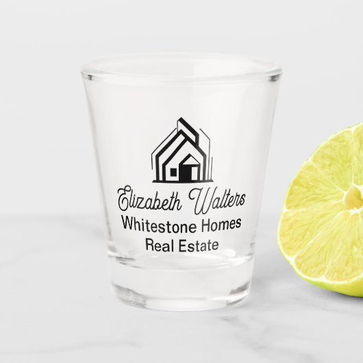 Real Estate Company Customized Realtor Logo Schnapsglas (Vorderseite)