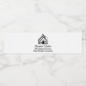 Real Estate Company Customized Realtor Logo Wasserflaschenetikett (Einzelnes Label)