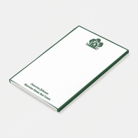 Real Estate Company Green Forest House Post-it Klebezettel (angewinkelt)