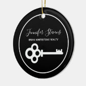 Real Estate Company House Key Custom Realtor Keramik Ornament (Links)