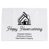 Real Estate Company Logo Customized Realtor Große Geschenktüte (Vorderseite)