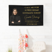 Real Estate Company Marketing Black and Gold Banner (Insitu)