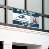 Real Estate Company Marketing Blue Mountain Banner (Äußeres Gebäude)