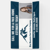 Real Estate Company Marketing Blue Mountain Banner (Vertikal)