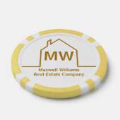 Real Estate Company Personalized Chic Gold Realtor Pokerchips (Einzeln)
