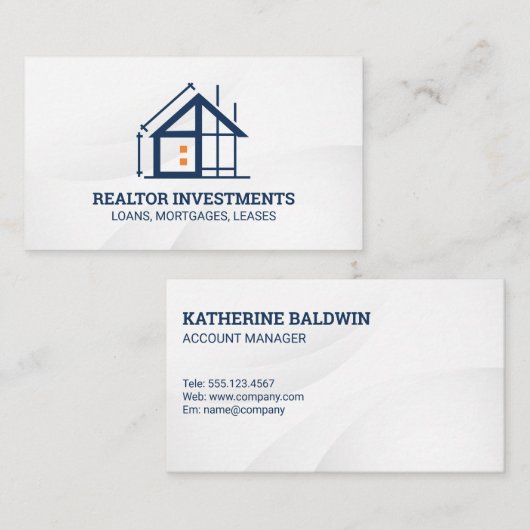 Real Estate Construction | Builder Visitenkarte (Vorne/Hinten)