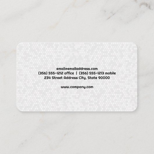 Real Estate Gold Properties | White Geometric Visitenkarte (Rückseite)