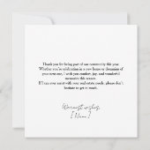 Real estate Happy holidays Christmas greeting  Karte (Rückseite)