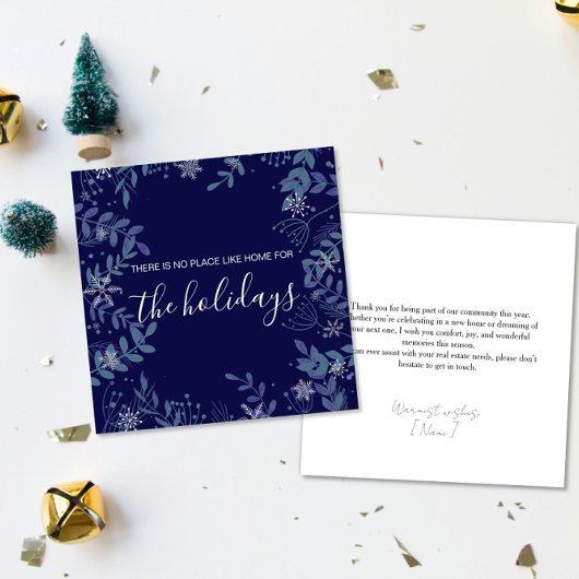 Real estate Happy holidays Christmas greeting  Karte