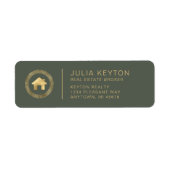 Real Estate House Logo Sage Green Return Address (Vorne)