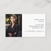 Real Estate Logo Photo Listing Agent Realtor Visitenkarte (Rückseite)