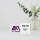 Real Estate Logo Purple Visitenkarte (Stehend Vorderseite)