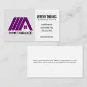 Real Estate Logo Purple Visitenkarte (Vorne/Hinten)