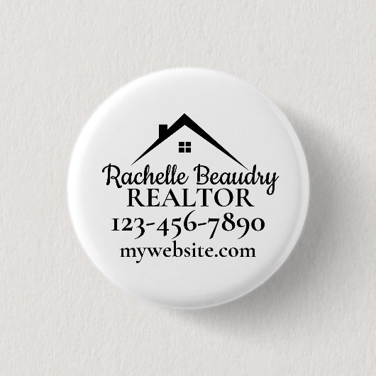 Real Estate Marketing Custom Realtor Button (Vorderseite)